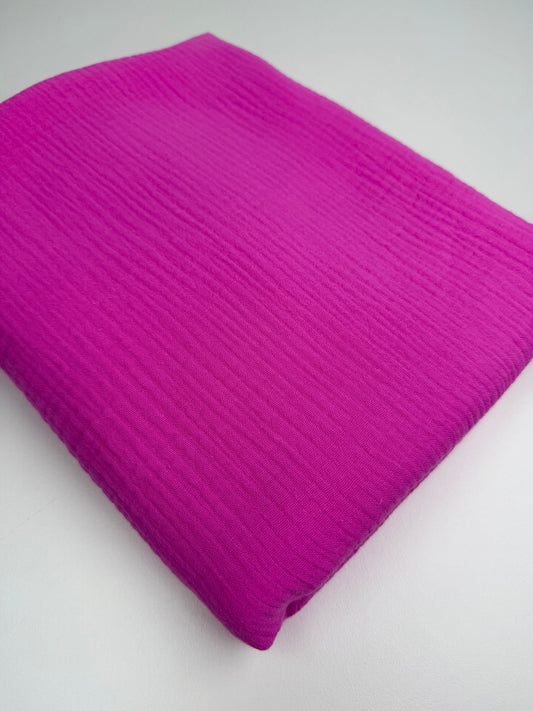 Pembe Çift Kat Müslin Kumaş