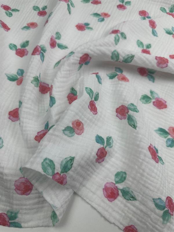 PİNK ROSE ÇİFT KAT MÜSLİN KUMAŞ