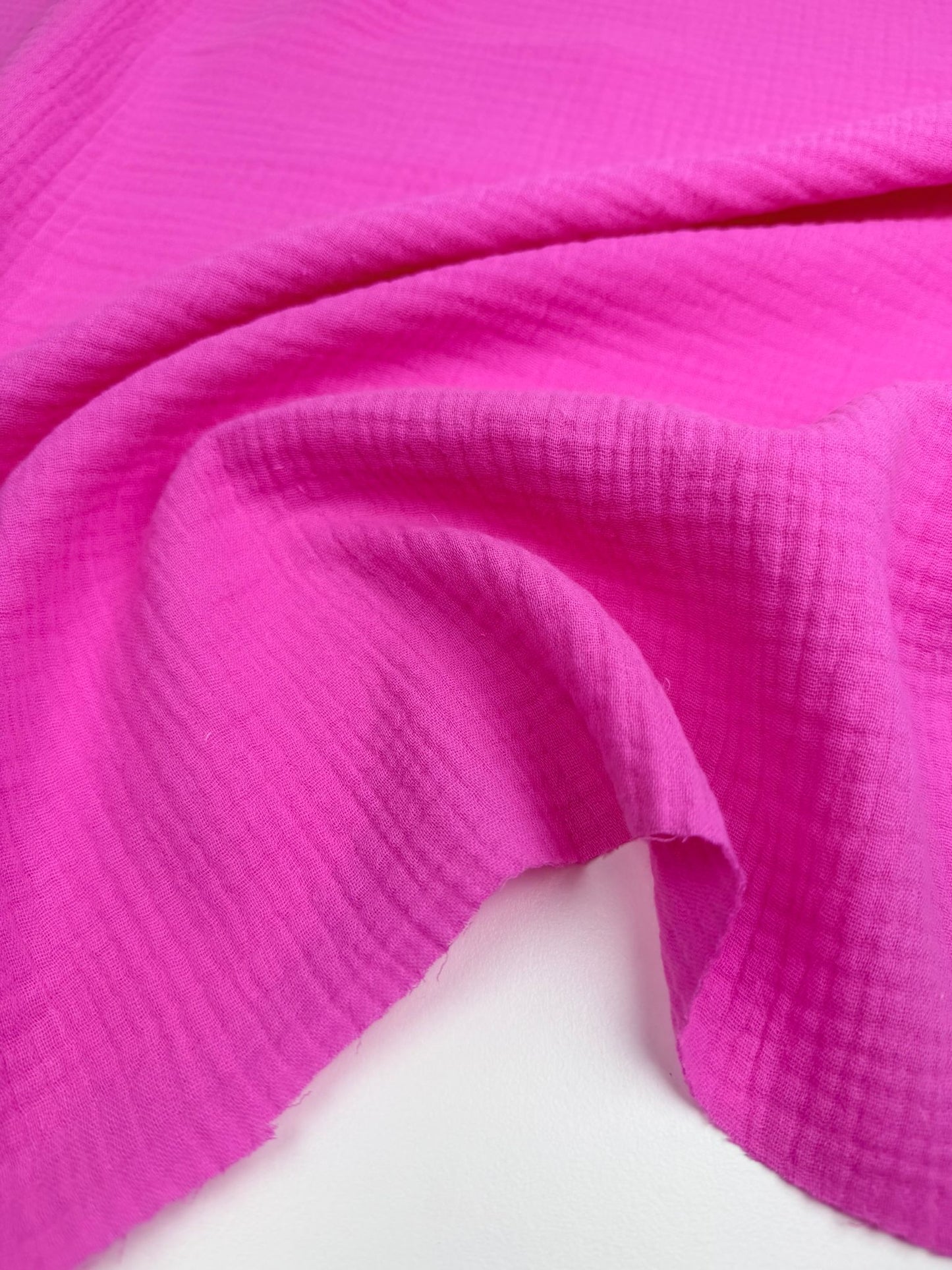 Pembe Çift Kat Müslin Kumaş