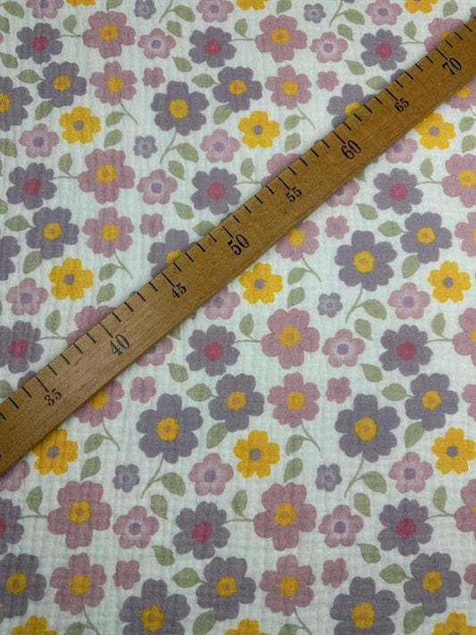 FLORAL WHİSPER ÇİFT KAT İTHAL MÜSLİN