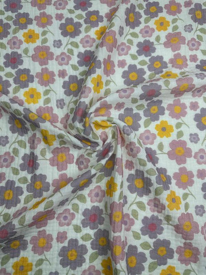 FLORAL WHİSPER ÇİFT KAT İTHAL MÜSLİN