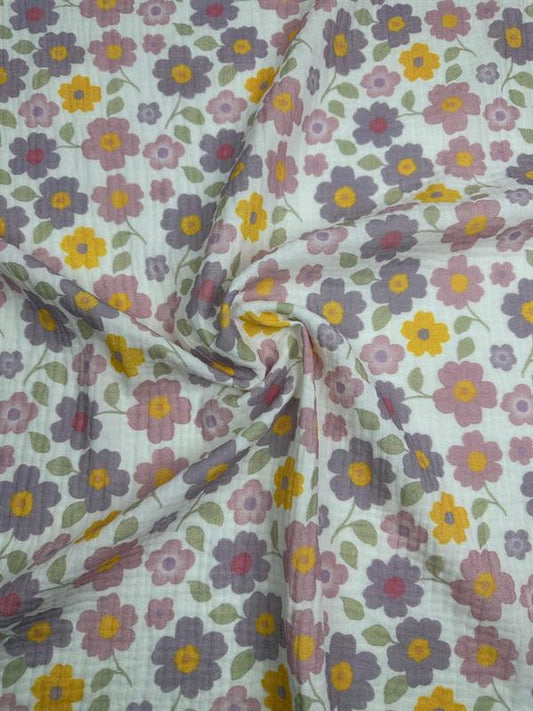 FLORAL WHİSPER ÇİFT KAT İTHAL MÜSLİN