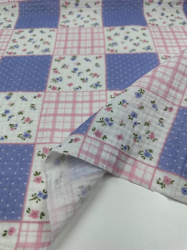 PATCHWORK DESENLİ İTHAL MÜSLİN KUMAŞ